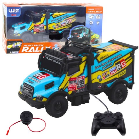 Auto Ciężarowe Zdalnie Sterowane RC Podświetlana Karoseria Turkusowy LEAN Toys