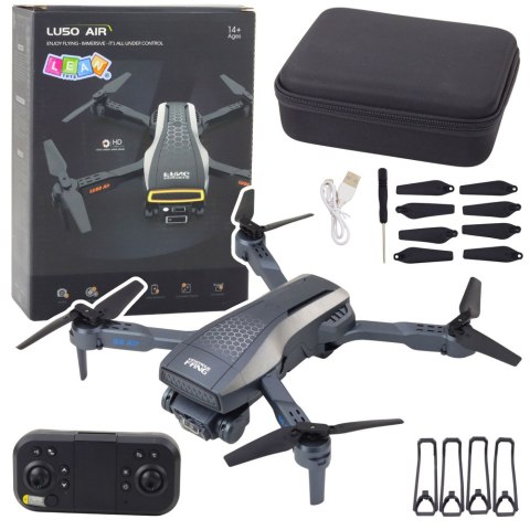 Dron LU50 Air Podwójna Kamera HD MV Video Światła LED Aplikacja LEAN Toys