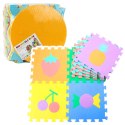 Miękkie Puzzle Mata Edukacyjna Pianka EVA Owoce Słodycze Kolorowa 16 el. LEAN Toys