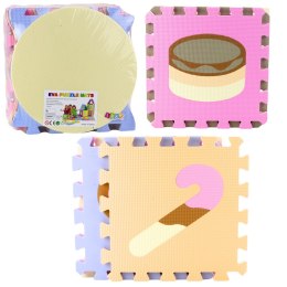 Miękkie Puzzle Mata Edukacyjna Pianka EVA Zwierzęta Pastelowe 16 el. LEAN Toys