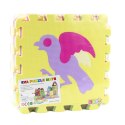 Miękkie Puzzle Mata Edukacyjna Zwierzęta Pianka EVA Kolorowe 9 el. LEAN Toys