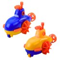 Nakręcana Zabawka Do Kąpieli Łódź Podwodna Żółto Niebieska Mix LEAN TOYS