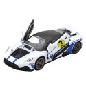 Samochód Metalowy Sportowy Światła Dźwięki Napęd Biały 1:22 LEAN Toys