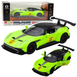 Samochód Sportowy Z Napędem Pull-Back Światła Dźwięki Zielony 1:22 LEAN Toys