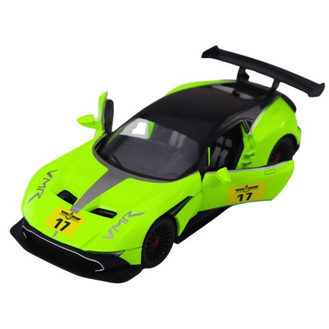 Samochód Sportowy Z Napędem Pull-Back Światła Dźwięki Zielony 1:22 LEAN Toys