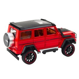 Samochód Terenowy Metalowy Napęd Pull-Back Otwierane Drzwi Czerwony 1:22 LEAN Toys