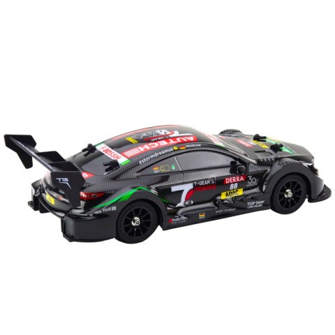 Samochód Wyścigowy Auto Do Driftu RC Czarny Karbon 30km/h 1:16 LEAN Toys