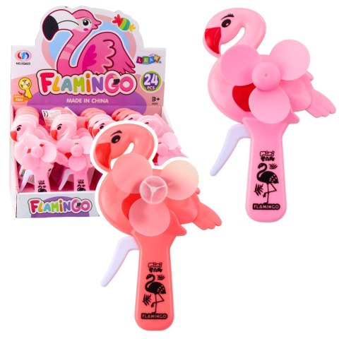 Wentylator Wiatrak Ręczny Flaming Różowy LEAN TOYS