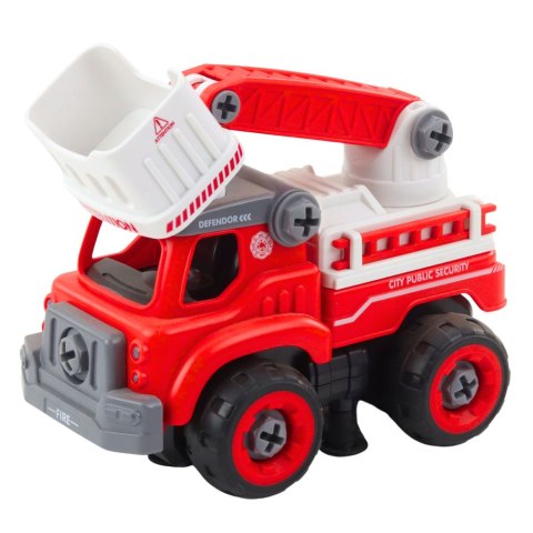 Wóz Strażacki Z Wysięgnikiem Do Skręcania Zdalnie Sterowany Wkrętarka 2w1 LEAN Toys