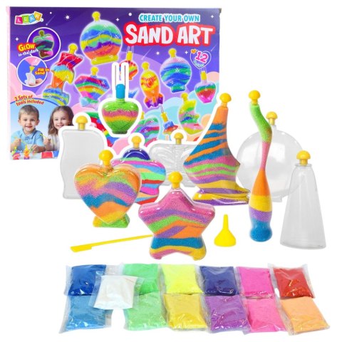 Zestaw Kreatywny Magiczny Piasek DIY Piaskowe Ozdoby Świecący Piasek LEAN Toys