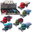 Ciężarówka Klasyczna Metalowa Napęd Pull Back Światła Dźwięki LEAN Toys