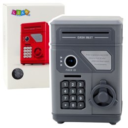 Elektroniczny Sejf Bankomat Skarbonka Na PIN Dla Dzieci Szary LEAN Toys
