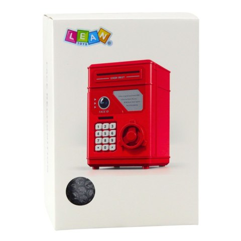 Elektroniczny Sejf Bankomat Skarbonka Na PIN Dla Dzieci Szary LEAN Toys