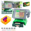 Kasa Sklepowa Dla Dzieci Akcesoria Koszyk Owoce Światła Dźwięki Zielona LEAN Toys
