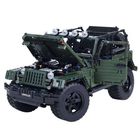 Klocki Konstrukcyjne Auto Terenowe Zielony Khaki 2078 el. LEAN Toys
