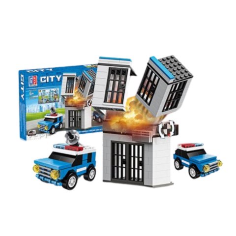 Klocki Konstrukcyjne Budynki Komisariatu Policji 190-213 el. LEAN Toys