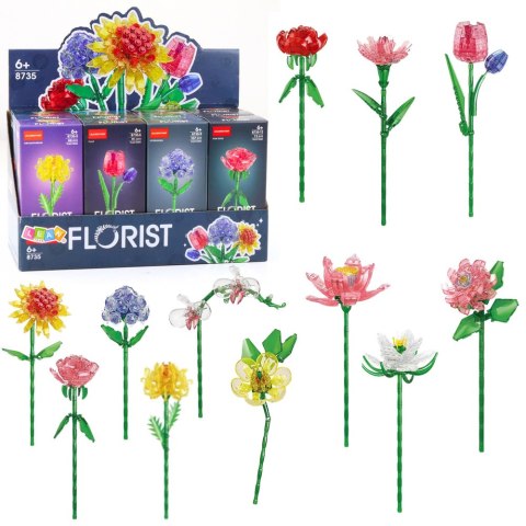 Klocki Konstrukcyjne Kwiat Kompozycje 60-150 el. Mix LEAN Toys