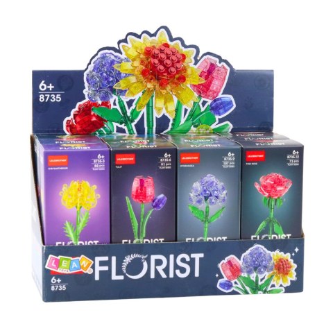 Klocki Konstrukcyjne Kwiat Kompozycje 60-150 el. Mix LEAN Toys