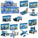 Klocki Konstrukcyjne Policja Helikopter Pojazdy Budynki 98-118 el. Mix LEAN Toys
