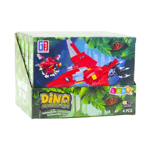 Klocki Konstrukcyjne Zestaw Dinozaur Robot 2w1 145-161 el. Mix LEAN TOYS