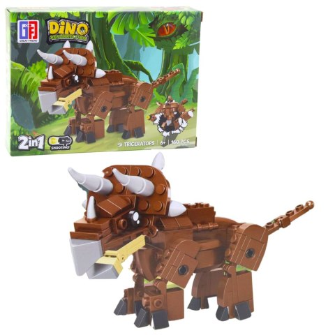 Klocki Konstrukcyjne Zestaw Dinozaur Robot 2w1 148-175 el. Mix LEAN TOYS
