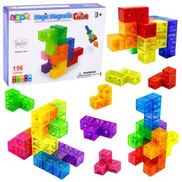 Klocki Magnetyczne Układanka Magic Cube 156 Kart Z Wyzwaniami 9 el. LEAN Toys