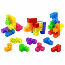 Klocki Magnetyczne Układanka Magic Cube 156 Kart Z Wyzwaniami 9 el. LEAN Toys