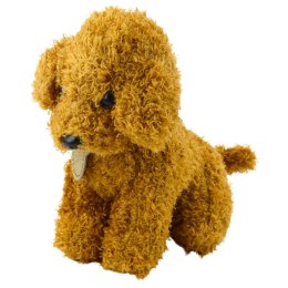 Piesek Pudel W Torbie Na Rzep Maskotka Przytulanka Jasnobrązowy LEAN Toys