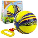 Piłka Piankowa Na Sznurku Ze Ściągaczem Uchwyt Żółta 14cm LEAN Toys