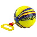Piłka Piankowa Na Sznurku Ze Ściągaczem Uchwyt Żółta 14cm LEAN Toys