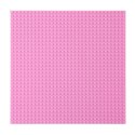 Płyta Plansza Konstrukcyjna Do Klocków Budowania Różowa 25,5x25,5 cm LEAN TOYS