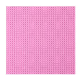 Płyta Plansza Konstrukcyjna Do Klocków Budowania Różowa 25,5x25,5 cm LEAN TOYS