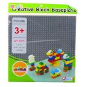 Płyta Plansza Konstrukcyjna Do Klocków Budowania Szara 25,5x25,5 cm LEAN TOYS