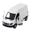 Samochód Dostawczy Metalowy Z Napędem Pull Back Światła Dźwięki Biały 1:32 LEAN Toys