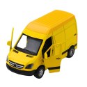 Samochód Dostawczy Metalowy Z Napędem Pull Back Światła Dźwięki Żółty 1:32 LEAN Toys