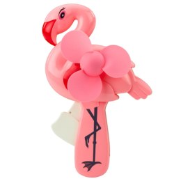 Wiatraczek Wentylator Ręczny Mechaniczny Dla Dzieci Flaming Różowy LEAN TOYS