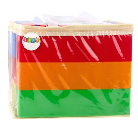 Zestaw Duże Klocki Konstrukcyjne W Torbie Kolorowe 28,5x9x9 cm 6el. LEAN Toys