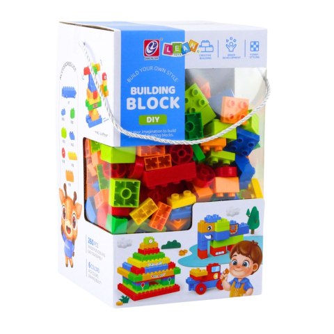 Zestaw Klocki Konstrukcyjne Przestrzenne Kolorowe 260 el. LEAN Toys