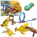 Zestaw Samochodowy Tor Katapulta Wyrzutnia Dinozaur LEAN Toys