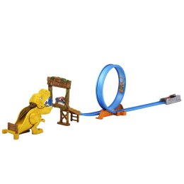 Zestaw Samochodowy Tor Katapulta Wyrzutnia Dinozaur LEAN Toys