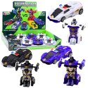 Auto Robot 2w1 Sportowy Samochód Policyjny Napęd Mix LEAN TOYS