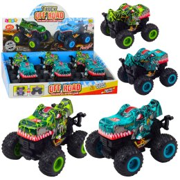Auto Terenowe Dinozaur Napęd Światła Dźwięki Zielony Turkusowy LEAN Toys