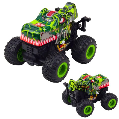 Auto Terenowe Dinozaur Napęd Światła Dźwięki Zielony Turkusowy LEAN Toys