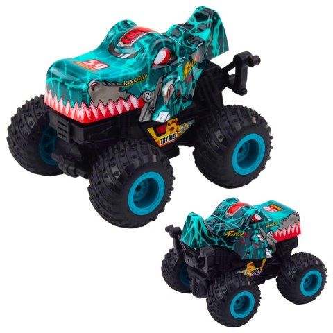 Auto Terenowe Dinozaur Napęd Światła Dźwięki Zielony Turkusowy LEAN Toys
