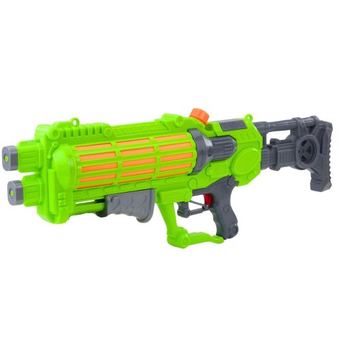 Duży Pistolet Na Wodę Pompowany Mechanicznie Podwójna Dysza Zielony 1250ml LEAN Toys