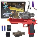 Elektryczny Pistolet na Kulki Wodne Strzałki Piankowe Czerwony LEAN Toys