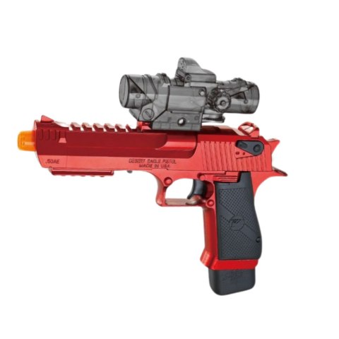 Elektryczny Pistolet na Kulki Wodne Strzałki Piankowe Czerwony LEAN Toys