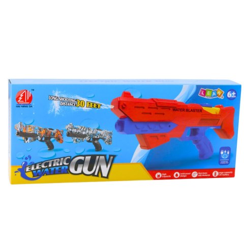 Karabin Na Wodę Elektryczny Automatyczny Graffiti Niebieski Zasięg 10m LEAN Toys