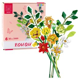 Klocki Konstrukcyjne Dekoracyjny Bukiet Kwiaty Kolorowe 827 el. LEAN Toys
