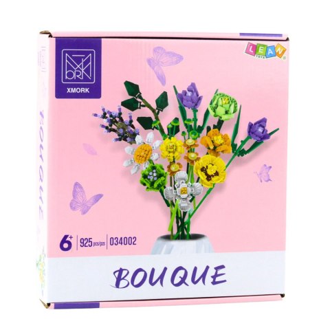 Klocki Konstrukcyjne Dekoracyjny Bukiet Kwiaty Kolorowe 925 el. LEAN Toys